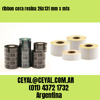ribbon cera resina 26x131 mm x mts