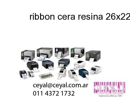 ribbon cera resina 26x220 mm x mts