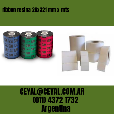 ribbon resina 26x321 mm x mts