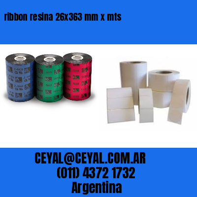 ribbon resina 26×363 mm x mts