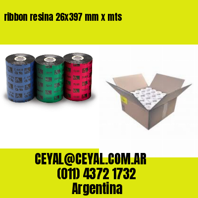 ribbon resina 26x397 mm x mts