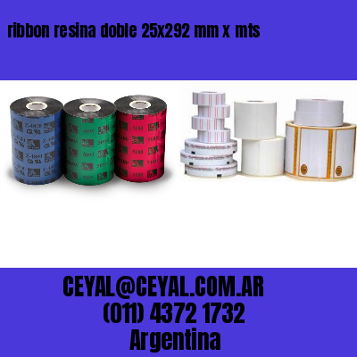 ribbon resina doble 25x292 mm x mts