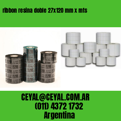 ribbon resina doble 27x120 mm x mts