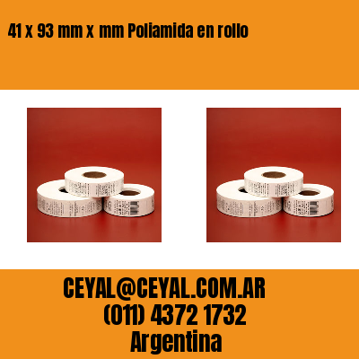 41 x 93 mm x mm Poliamida en rollo