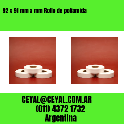 92 x 91 mm x mm Rollo de poliamida