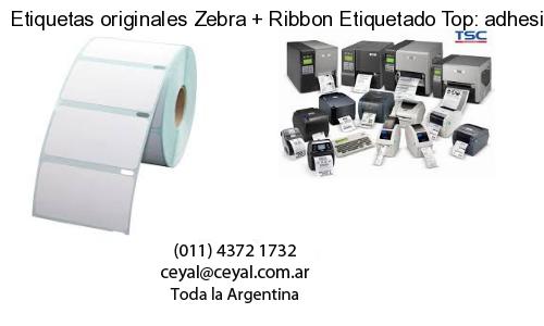 Etiquetas originales Zebra   Ribbon Etiquetado Top: adhesivo   ribbo