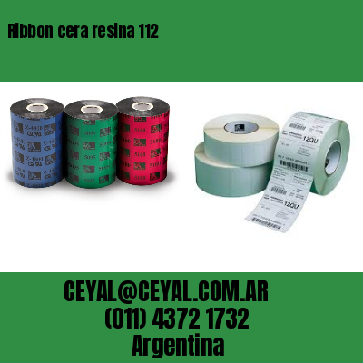 Ribbon cera resina 112