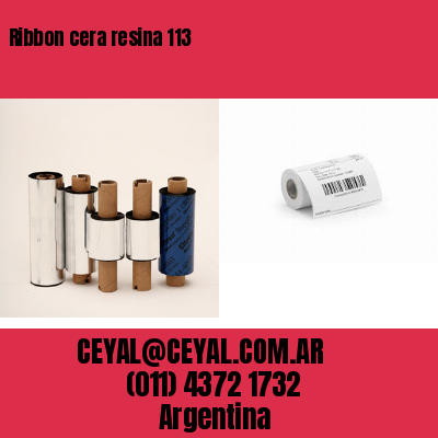 Ribbon cera resina 113