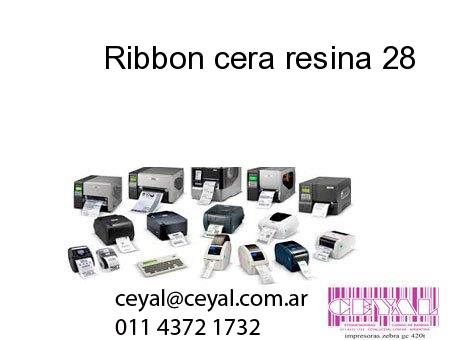 Ribbon cera resina 28