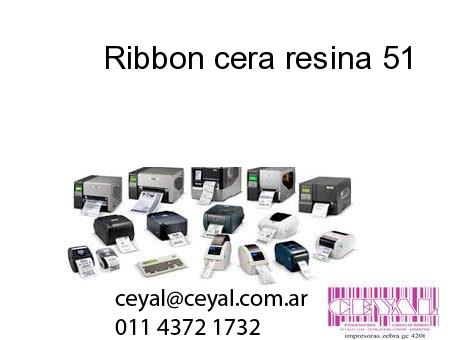 Ribbon cera resina 51