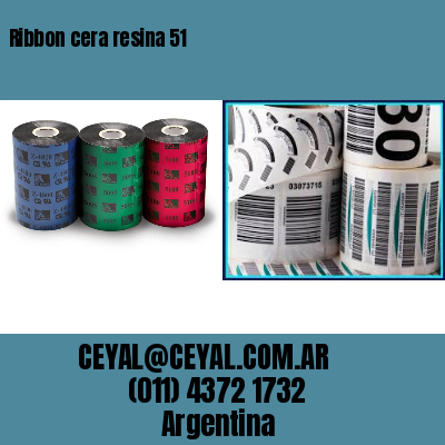 Ribbon cera resina 51