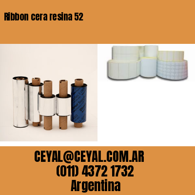 Ribbon cera resina 52