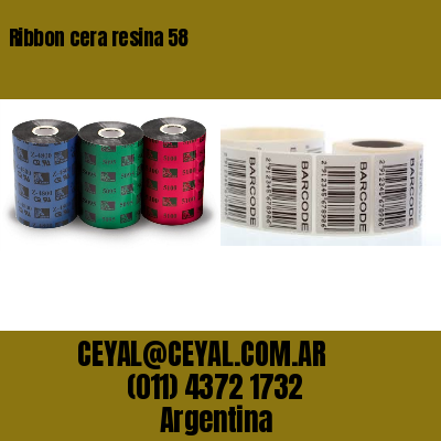 Ribbon cera resina 58