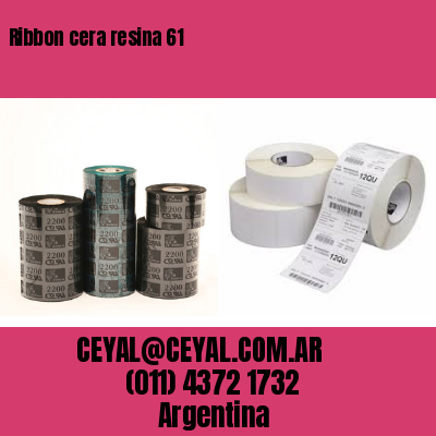 Ribbon cera resina 61