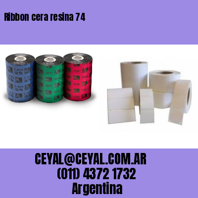 Ribbon cera resina 74