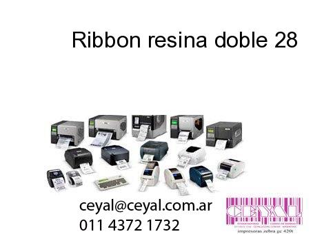 Ribbon resina doble 28