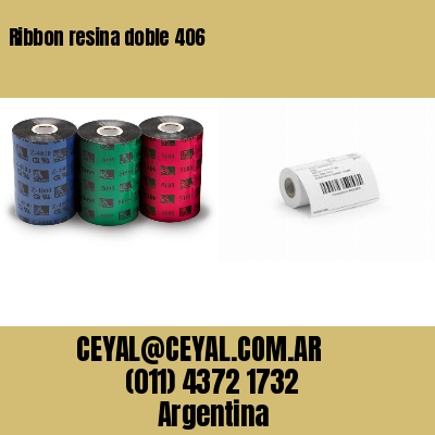 Ribbon resina doble 406