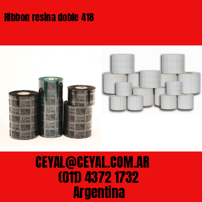 Ribbon resina doble 418