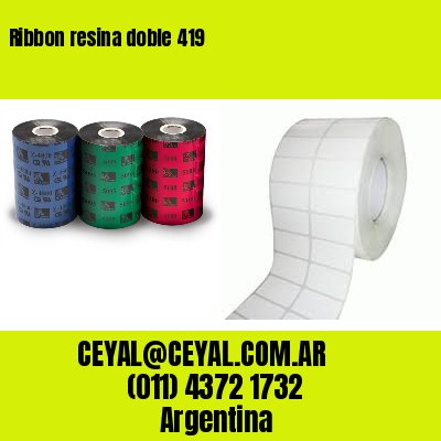 Ribbon resina doble 419