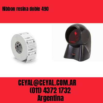 Ribbon resina doble 490