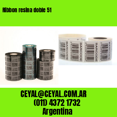 Ribbon resina doble 51