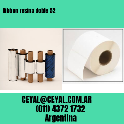 Ribbon resina doble 52