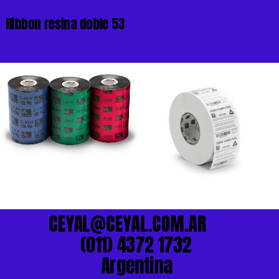 Ribbon resina doble 53