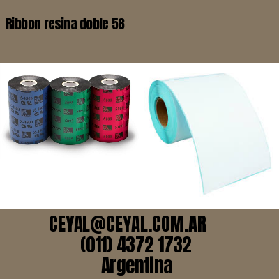 Ribbon resina doble 58