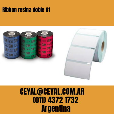 Ribbon resina doble 61