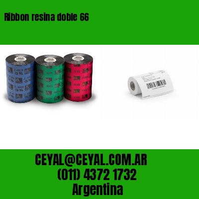 Ribbon resina doble 66