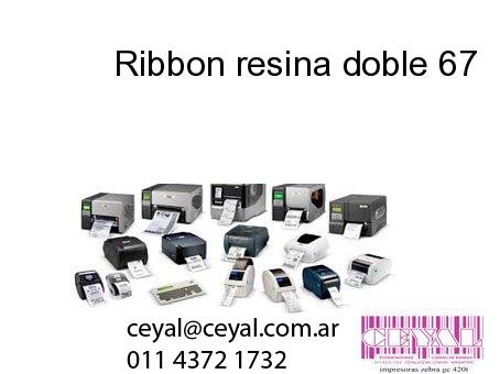 Ribbon resina doble 67