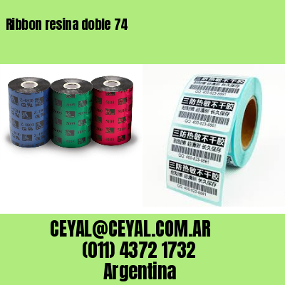 Ribbon resina doble 74