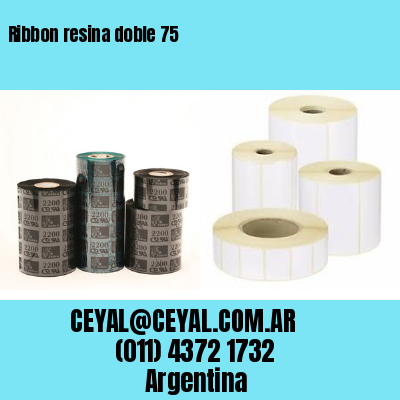 Ribbon resina doble 75