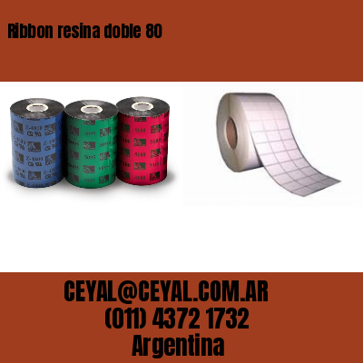 Ribbon resina doble 80