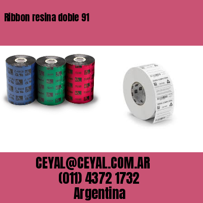 Ribbon resina doble 91