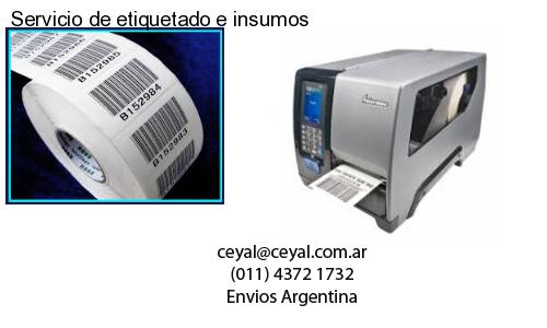 Servicio de etiquetado e insumos