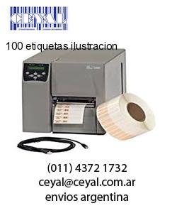 100 etiquetas ilustracion