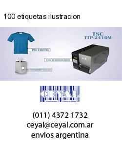 100 etiquetas ilustracion
