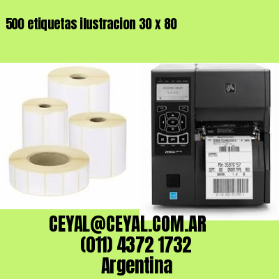 500 etiquetas ilustracion 30 x 80
