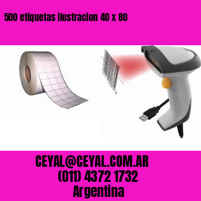 500 etiquetas ilustracion 40 x 80
