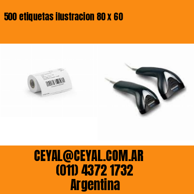 500 etiquetas ilustracion 80 x 60