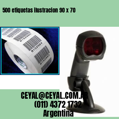 500 etiquetas ilustracion 90 x 70