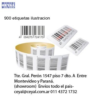 900 etiquetas ilustracion