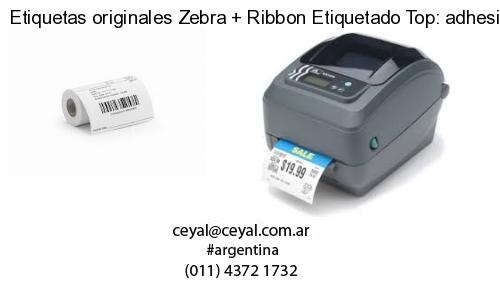 Etiquetas originales Zebra   Ribbon Etiquetado Top: adhesivo   ribbo