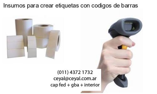 Insumos para crear etiquetas con codigos de barras