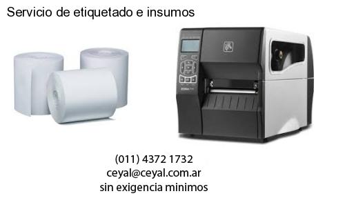 Servicio de etiquetado e insumos