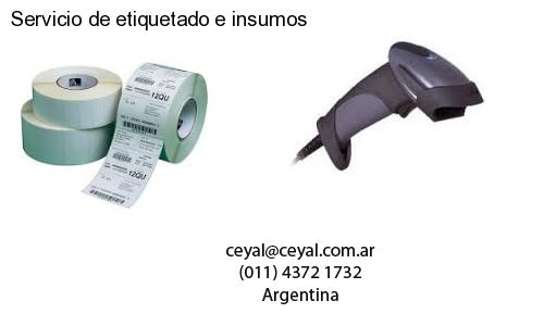 Servicio de etiquetado e insumos