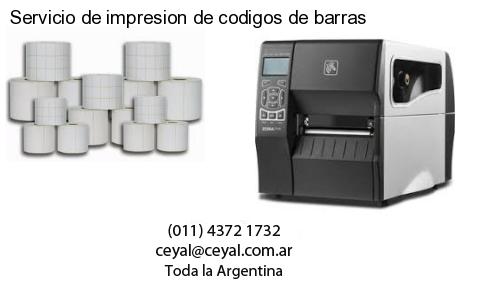 Servicio de impresion de codigos de barras