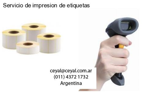 Servicio de impresion de etiquetas