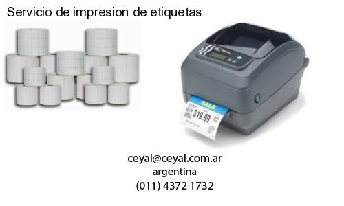 Servicio de impresion de etiquetas
